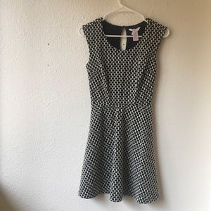 Houndstooth A-Line Dress